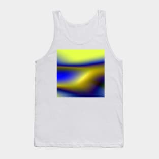 Yellow blue abstract texture art design Tank Top